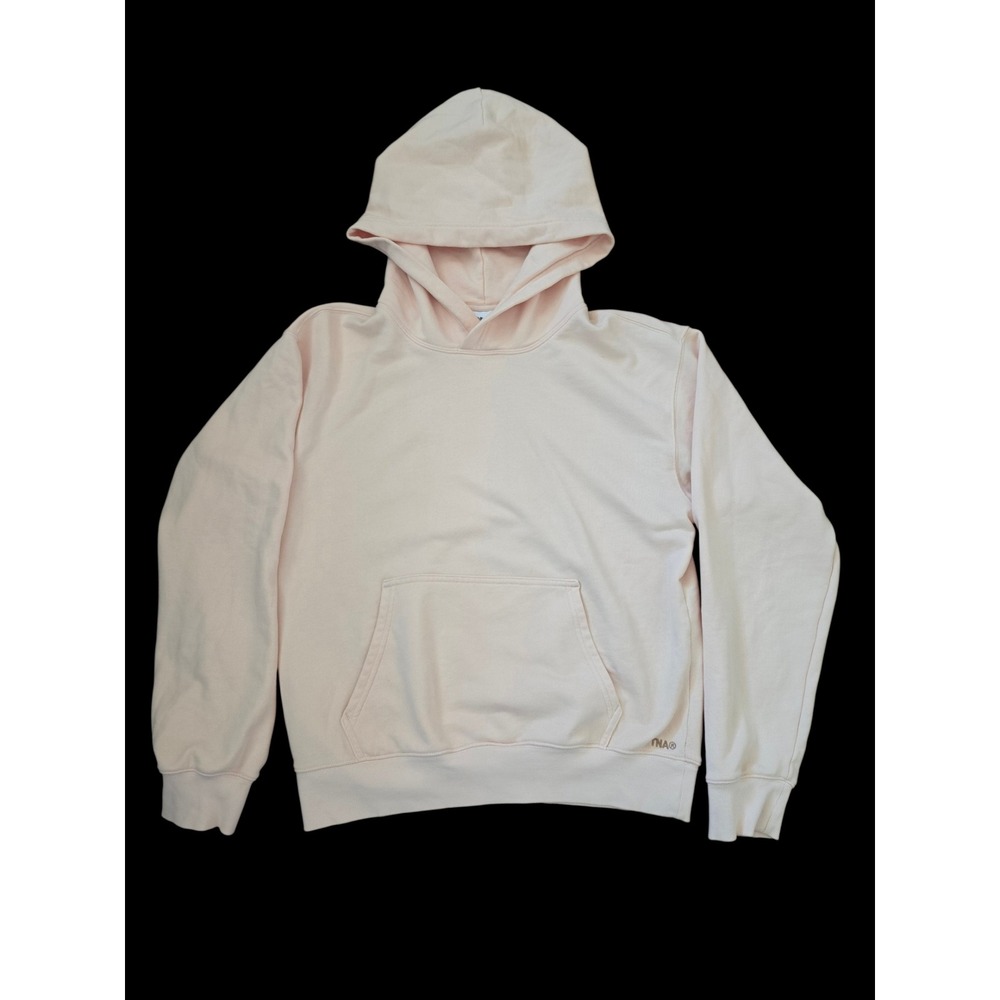 TNA Aritzia Cozy Sporty SweatFleece Terry Cotton Light Peach Hoodie sz M